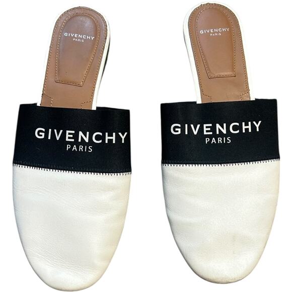 Givenchy Paris Designer Bedford Leather Flats Slippers - Picture 1 of 9